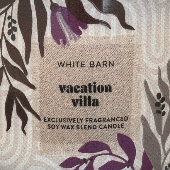 BBW Vacation Villa White Barn Bath & Body Works 3 Wick Candle - Picture 3 of 10